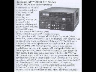Sony PVW-2800-A  - BETACAM - Видеомагнитофоны - 